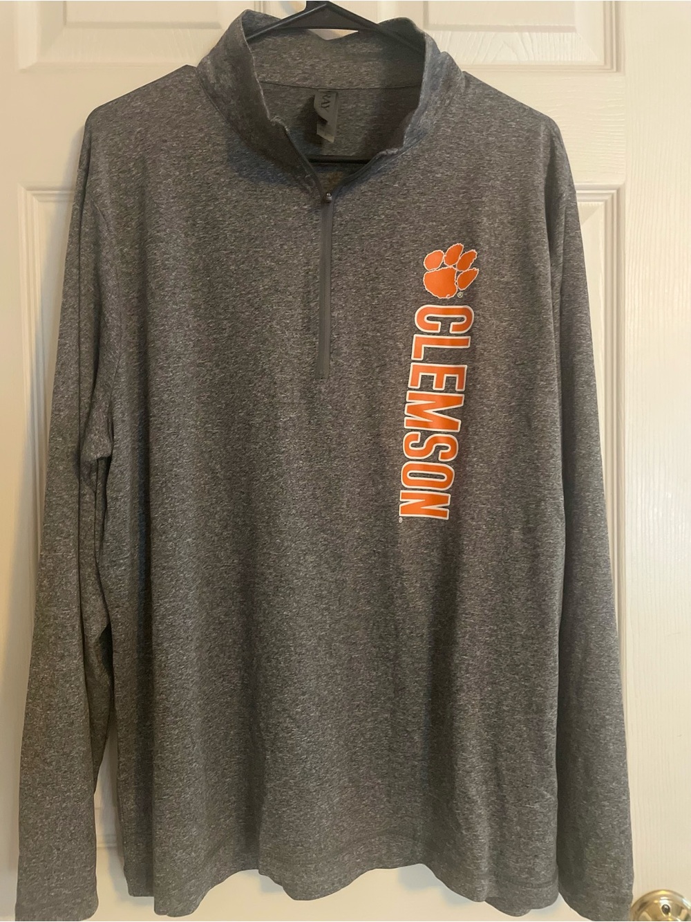 Clemson Men's Gray Quarter-Zip Pullover